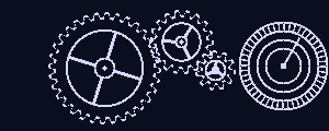Dithered illustration of Antikythera mechanism
